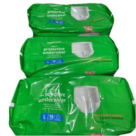 10006739 Amazon Basics Mens Protective Underwear Large Maximum Absorbency 54 Ct