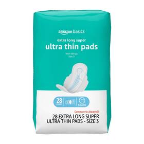 Amazon Basics 195515007757 Ultra Thin Pads With Flexi-wings For Periods Extra Long Size 3