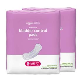 Amazon Basics 195515008938 78 Count Womens Incontinence Pads Long Bladder Control &