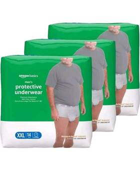 Amazon Basics 195515013789 3 Pkgs 14 Each Mens Protective Underwear Xxl Maximum Absorbency Amazon Basics 195515013789 3 Pkgs 14 Each Mens Protective Underwear Xxl Maximum Absorbency