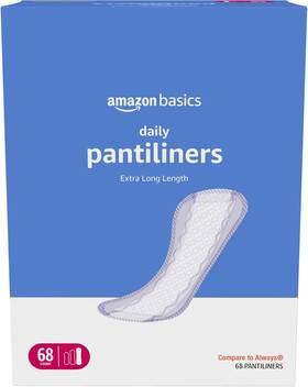 Amazon Basics 195515018173 Daily Pantiliner Extra Long Length Pads For Women