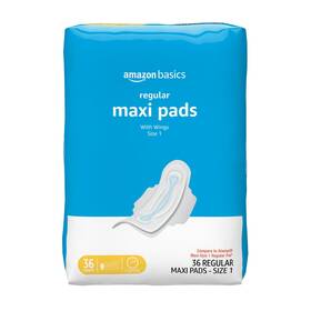 Amazon Basics 195515018265 Thick Maxi Pads With Wings For Periods Regular Size 1