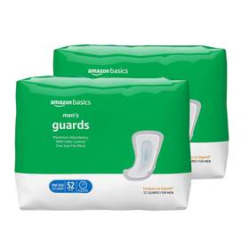 Amazon Basics 195515024051 Incontinence Guards For Men Maximum Absorbency 104 Count 2 Pack