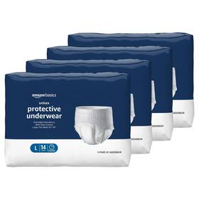 Amazon Basics 195515024075 Unisex Protective Underwear Overnight Absorbency Large 56