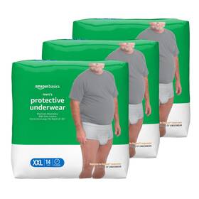Amazon Basics 195515024082 42 Count 2x-large Incontinence Underwear For Men Maximum
