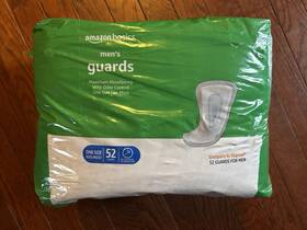 Amazon Basics 195519013748 New Mens Maximum Absorbency Incontinence Guards With Drifit Technology 52