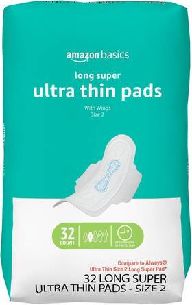 Amazon Basics 313050920960 Menstrual Pads For Women With Flexi-wings Long Length Size 2 Su
