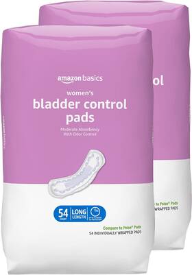 Amazon Basics 445001031050 Incontinence Pads For Women Long Bladder Control Postpartum Mod