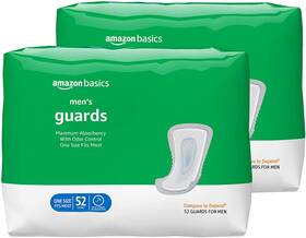 Amazon Basics 445035790787 Mens Incontinence Guards Maximum Absorbency 104 Count 2