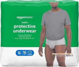 Amazon Basics 711181960655 Incontinence Underwear For Men Maximum Absorbency X-large 16 Co