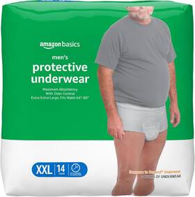 Amazon Basics 744110229738 Incontinence Underwear For Men Maximum Absorbency 2x-large 14 C