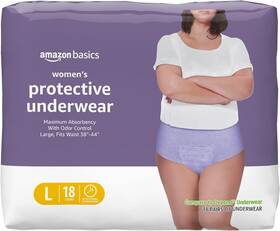 Amazon Basics 744110493733 Womens Protective Underwear Incontinence And Postpartum Maximum Absorbency La