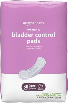 Amazon Basics 744759816627 Incontinence Pads For Women Long Postpartum Bladder Control Ul