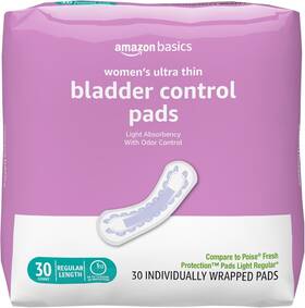 Amazon Basics Ab-incpads-30-women Womens Light Incontinence Pads Unscented 30 Count