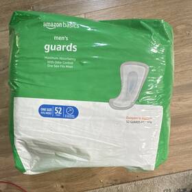 Pae09320aa Amazon Basics Men S Incontinence Guards Maximum Absorbency 52 Ct Sealed