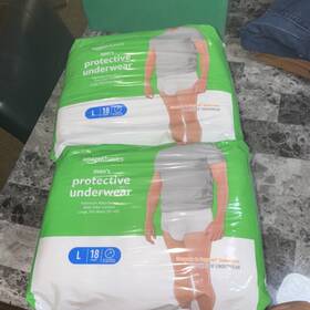 Pae5481a Amazon Basics Mens Protective Underwear Maximum Absorbency Large White 18 Count