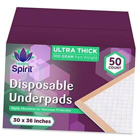 Hsdu3036ua-50 Amazonus/k2heh Ultra Absorbency Disposable Underpads Extra Thick 100 Grams Fluff With Polymer
