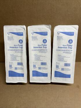 As880 Amsino International Inc Foley Catheter Insertion Tray 10cc Prefilled Syringe Lot Of 3 Dynarex Co