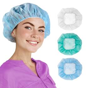 Dhcb24 Amz Medical Supply Surgical Bouffant Caps Disposable 24 Inch. 100 Pack Blue