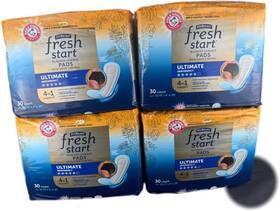 Arm & Hammer 193489104199 4-pack Fitright Fresh Start Postpartum And Incontinence Pads For Women 120