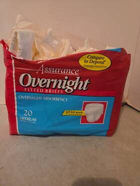 Assurance 037867630385 Vintage Fitted Briefs Overnight Medium 13 Total - Early 2000s