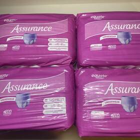 10008108 Assurance Equate 96ct Women S Disposable Underwear/size Xs 4 24count Packs