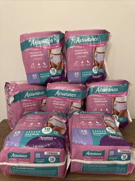 Assurance 194346000241 Womens Incontinence And Postpartum Underwear Xs Maximum Absorbency 126ct