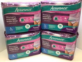 Assurance 194346052226 Womens Underwear Max Absorbency Large 64ct Free Shipping