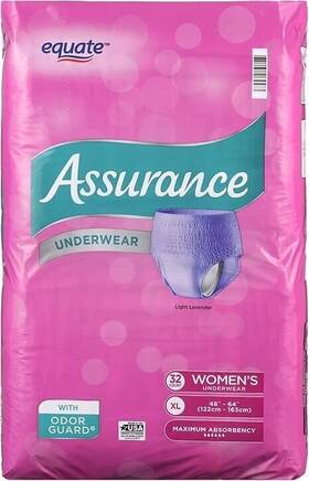 Assurance 601881141594 Incontinence And Underwear For Women Maximum Absorbency Xl 2pk Of 32