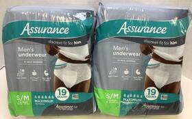 Assurance 681131093538 Mens Incontinence Underwear S/m 26-37in Maximum Absorbency 38ct