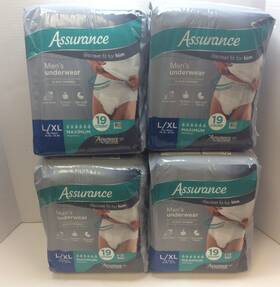 Assurance 681131093569 Mens Incontinence Underwear L/xl 38 Inch - 59 Max Absorbency 76/pack