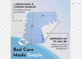 Atcha Ba 687398745500 Positioning Bed Pad With Handles Incontinence Patient Lift For Home