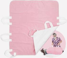 Atcha Ba 687398745524 Waterproof Positioning Bed Pad With 6 Handles Reusable Incontinence 2pk