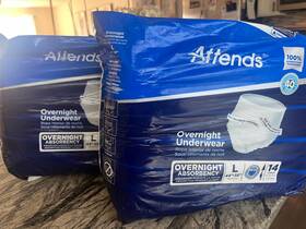 Attends 086679365954 Overnight Adult Incontinent Briefs Large 28 Count 2 Pack Of 14