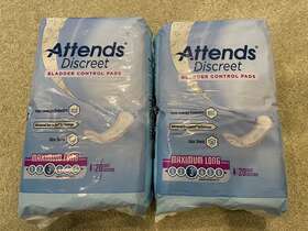 Attends 086679435527 2pk Woman Discreet Bladder Control Pads Maximum Absorbency -40 New