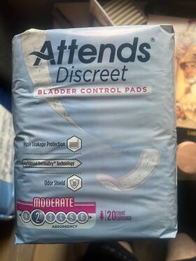 Attends 086679435565 10 Pack S Discreet Bladder Control Pads #2 Moderate. 200 Total Brand New