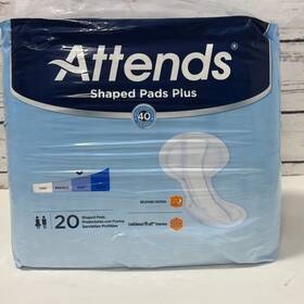 Attends 086679482477 Incontinent Incontinence Bladder Control Leak Pad Contoured Shaped Pads
