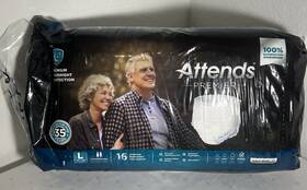 Ali-uw3 Attends Premier Incontinence Brief Underwear L Overnight Aliuw3 16 Ct