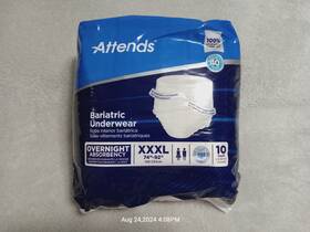 Au60 Attends Bariatric Disposable Underwear 3x-large Severe - Xxxl 10 Ct