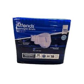 Ddew20 Attends Adult Incontinent Overnight Brief Extended Wear Tab Closure Size Medium