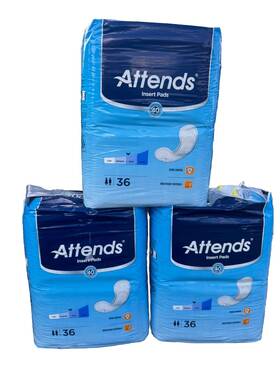 Ipo400a Attends Ip0400a 3x Incontinence Liner 16.5 Inch L Moderate To Heavy 36 Ct 108ct