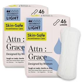 Ag-az300 Attn Grace 92 Panty Liners For Women - Light Incontinence Bladder Leakage Postpartum
