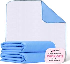 Avalon Textile 445011438436 Incontinence Pads Pack Of 2 - Washable Highly Absorbent Pee For Adults
