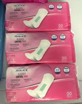 Avanc 857950006206 Bladder Control Incontinence Pads Pack Of 3 20 X