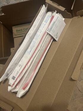 277714 Bard Bd Rubber Utility Catheters 120 Individually Sealed Case 1/2028 Read