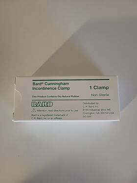57004053 Bard Home Health Div Cunningham Penile Incontinence Clamp Regular 2ftft Sponge Rubber 1 Each
