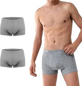 Battewa 705353289965 2 Pair Incontinence Underwear Men Front Absorbent Protect Boxer Brief Leak Proof