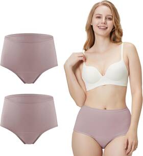 Battewa 744759753090 Washable Incontinence Underwear For Women High-waisted Cotton Leak Proo