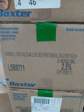 L5b9771 Baxter Dianeal Low Calcium 2.5% Dex Peritoneal Dialysis Soln