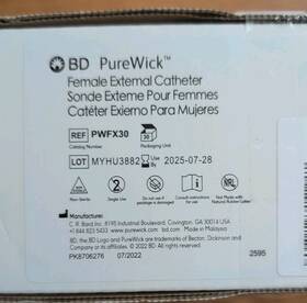 Pk8706276 Bd Purewick Pack Of 30 Sealed Female External Catheters